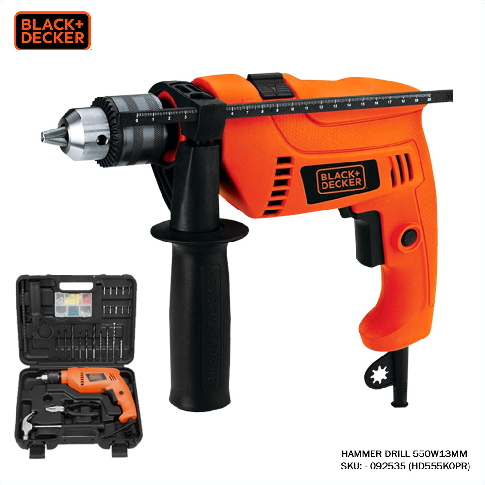Black and Decker Impact Hammer Drill Machine 650 Watts 13mm