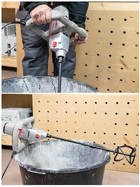 CROWN - CT10049 Mixer Machine with 120 mm Mixing paddle diameter - 1100w power rated - 130-450 / 245-850 minˉ¹ No-load speed (gear I / II) - M14 Tool holder