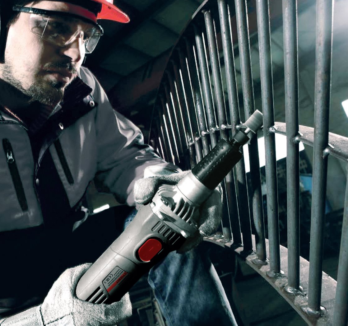 Crown CT13307 Straight Die Grinder 6mm with side handle 600 Watt