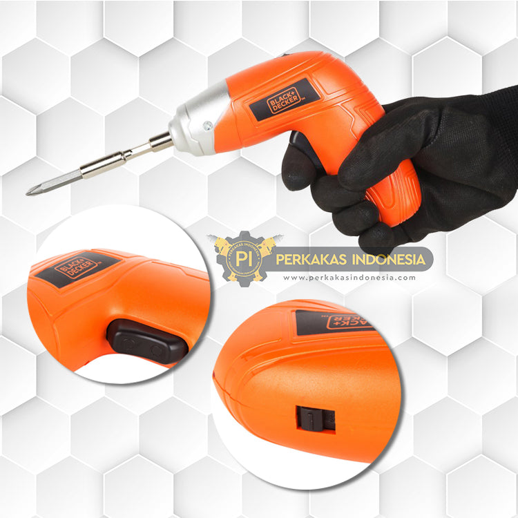 Black n Decker Cordless Screw Driver with 10 Bits - Forward Reverse - 3.6V NiCd - KC3610