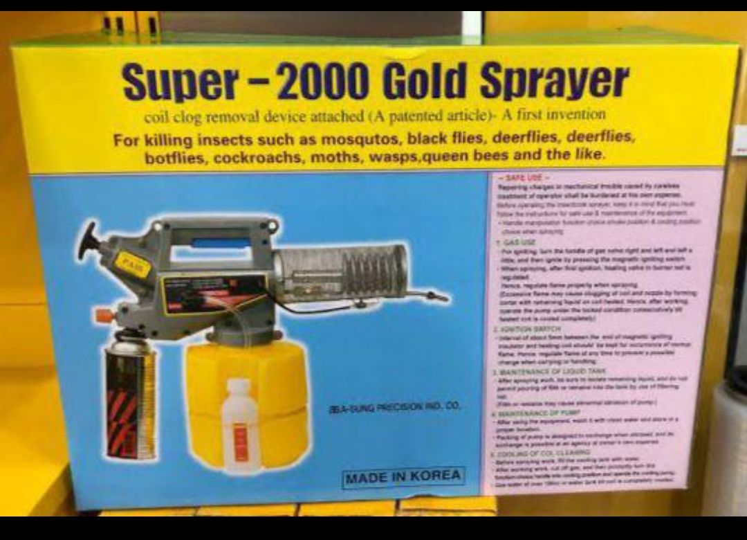 Fogger Super 2000 Gold Sprayer for fumigation and mosquito repellent