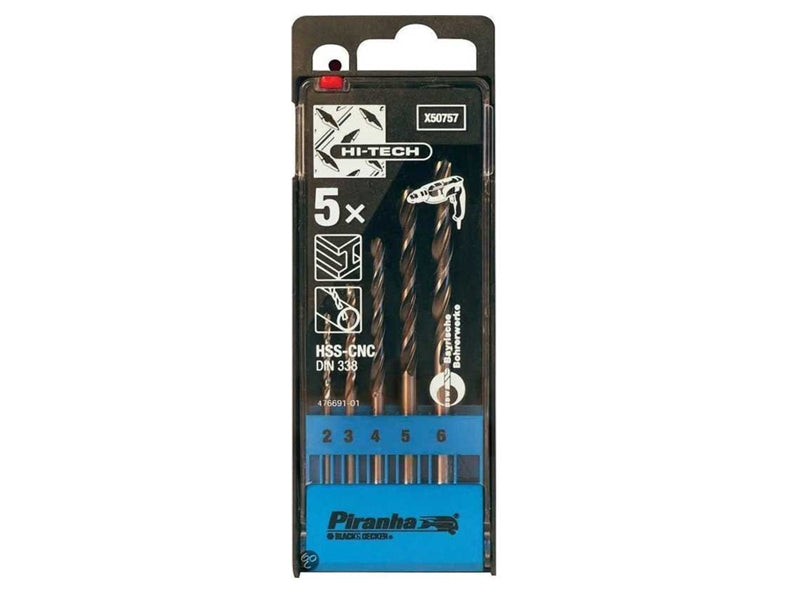 Black & Decker HSS drill bit set 5 pcs set