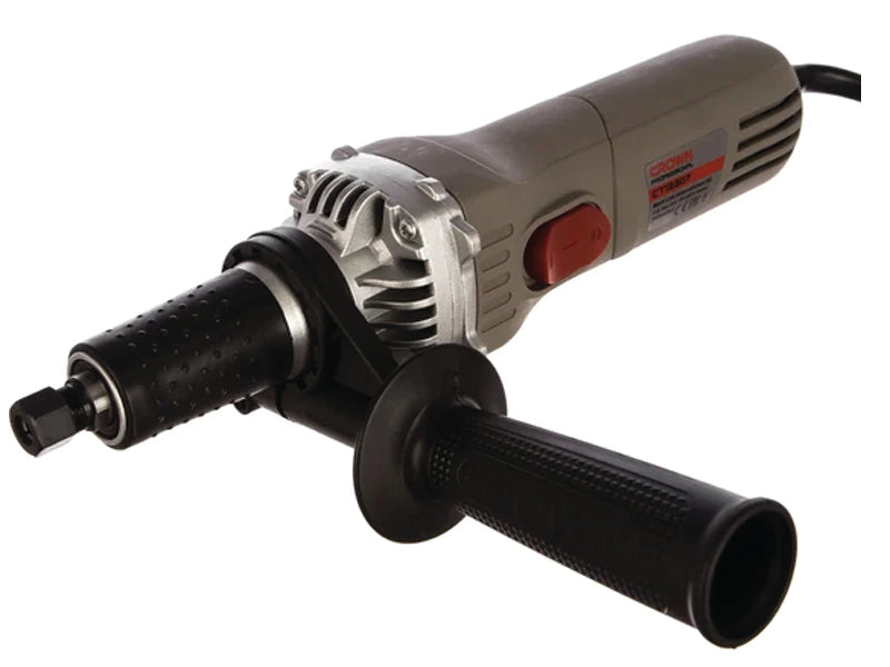Crown CT13307 Straight Die Grinder 6mm with side handle 600 Watt