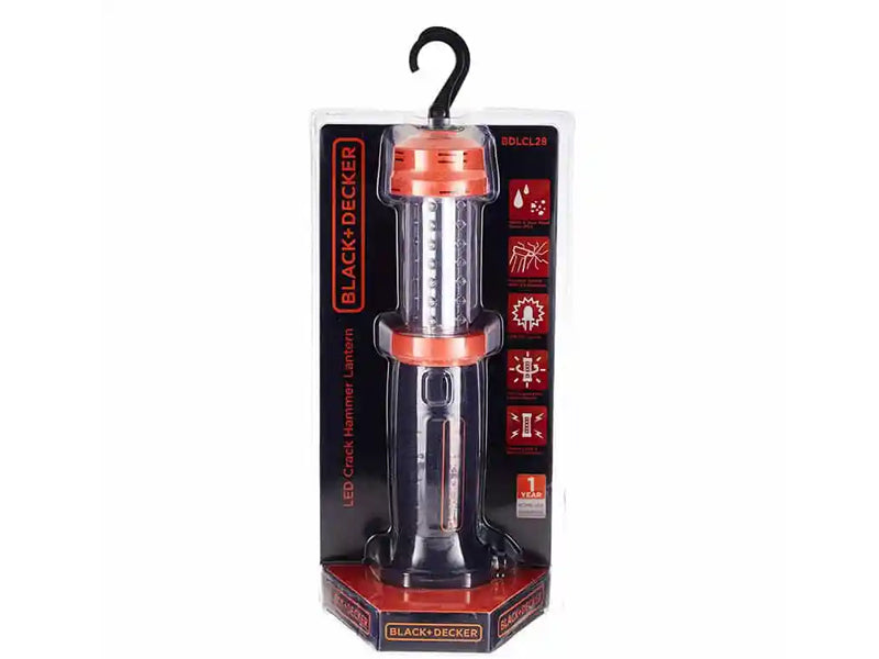 Black and Decker Emergency Light LED Lantern Waterproof - 360 Degrees Crack Hammer Torch