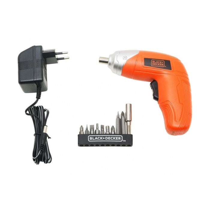 Black n Decker Cordless Screw Driver with 10 Bits - Forward Reverse - 3.6V NiCd - KC3610