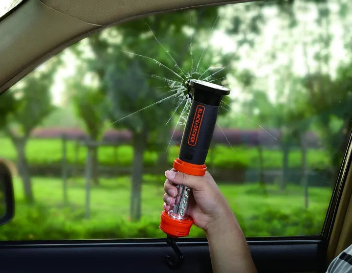 Black and Decker Emergency Light LED Lantern Waterproof - 360 Degrees Crack Hammer Torch